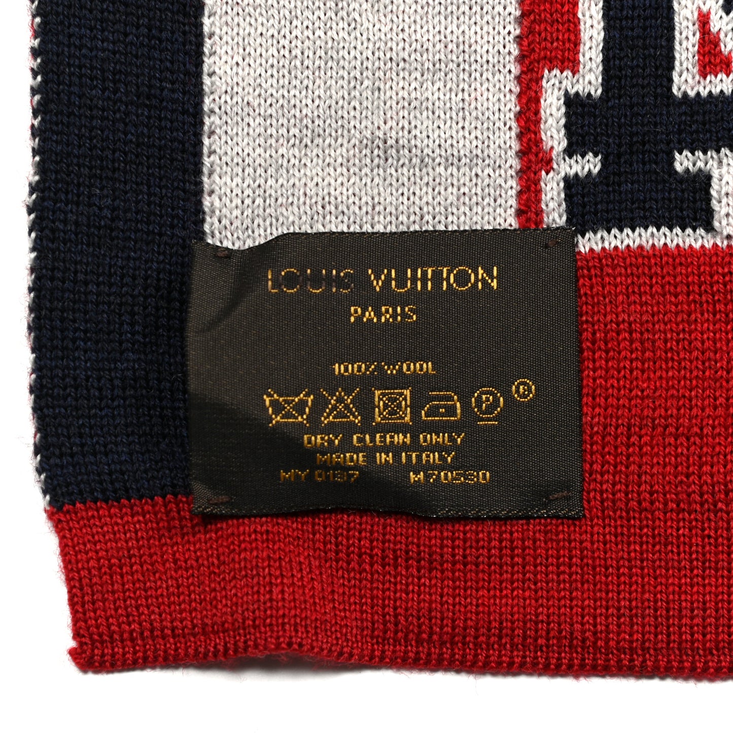 Wool LV League Bonnet Scarf Rouge