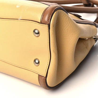 Prada Saffiano City Calfskin Bi-Color Tote Ginestra Caramel 10 of 17