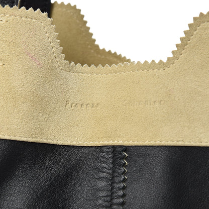 Proenza Schouler Smooth Calfskin Suede Paper Tote Black Beige 6 of 15