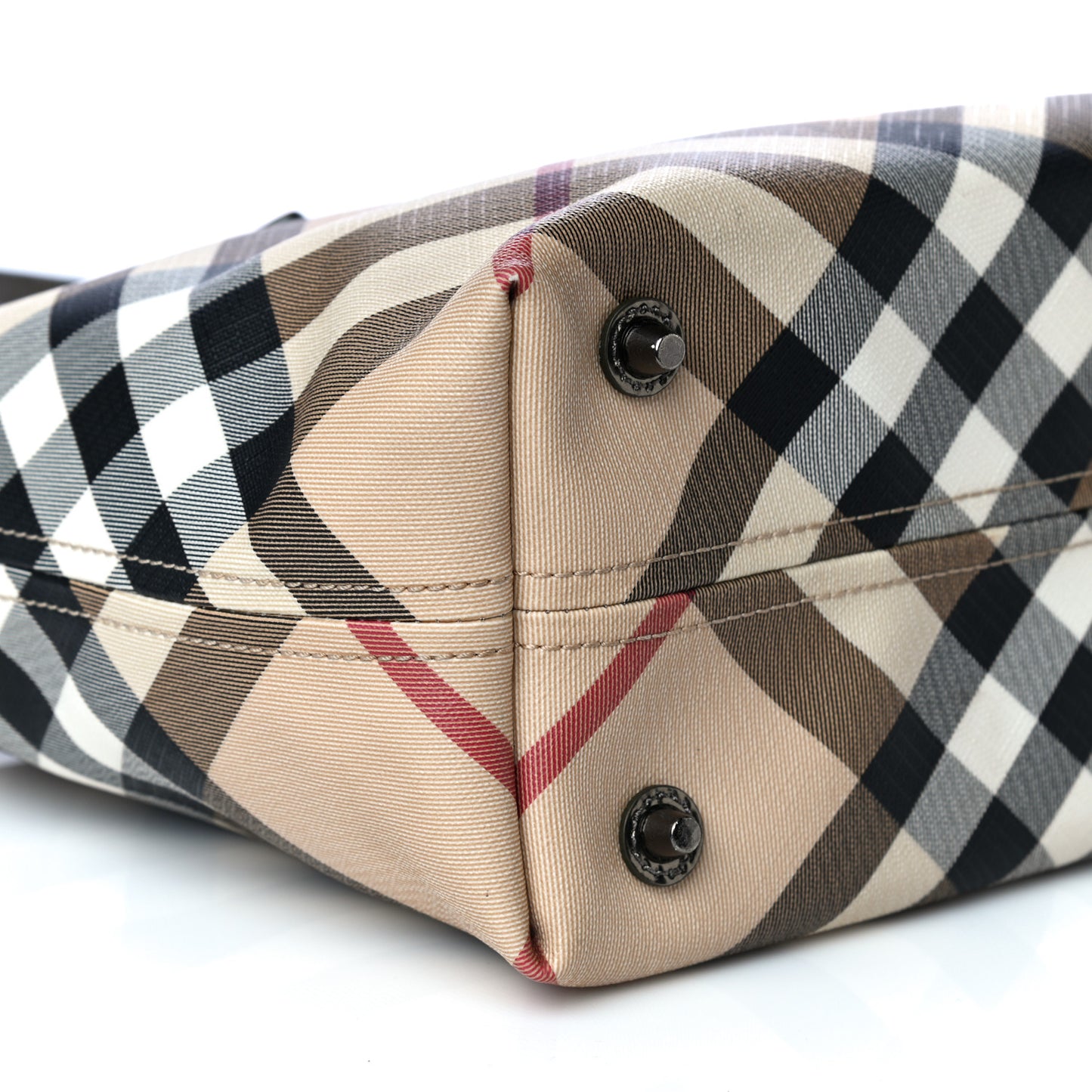 Patent Trim Nova Check Small Nickie Shopper Tote