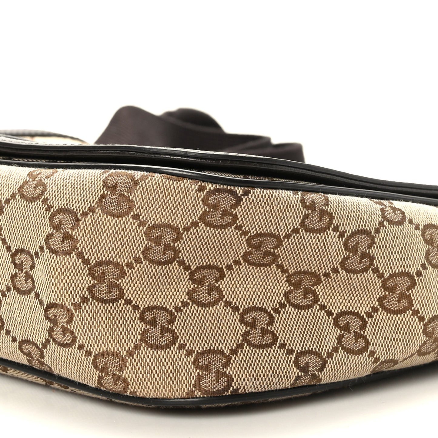 Monogram Flap Messenger Bag Beige Dark Brown