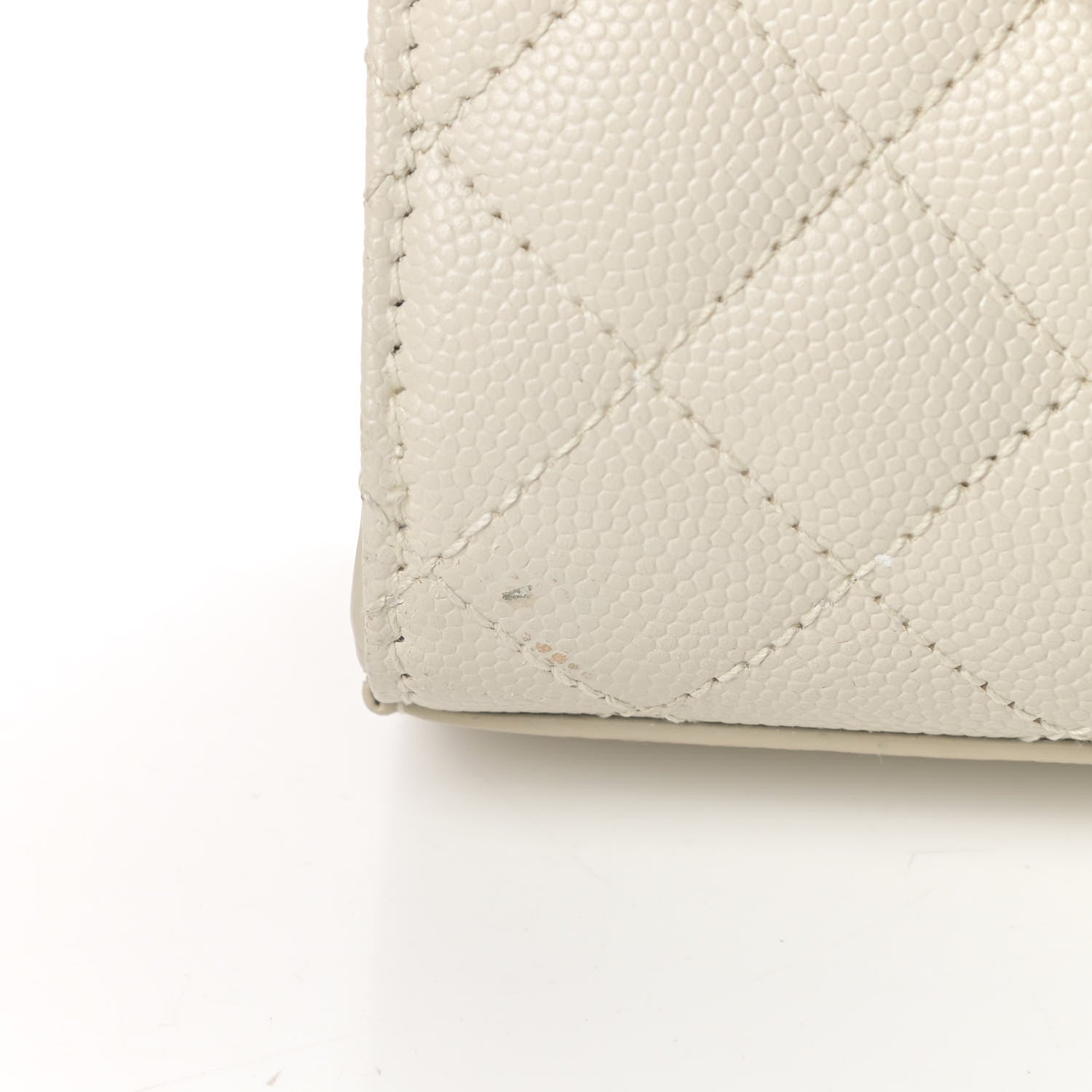 Saint Laurent Grain De Poudre Textured Mixed Matelasse Triquilt Small Monogram Satchel Optical White 11 of 12
