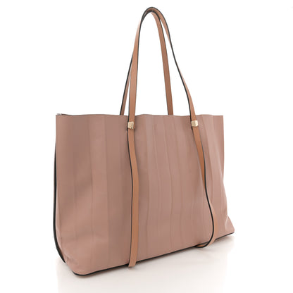 Valentino Garavani Calfskin Pleated Tote Dusty Rose 3 of 12
