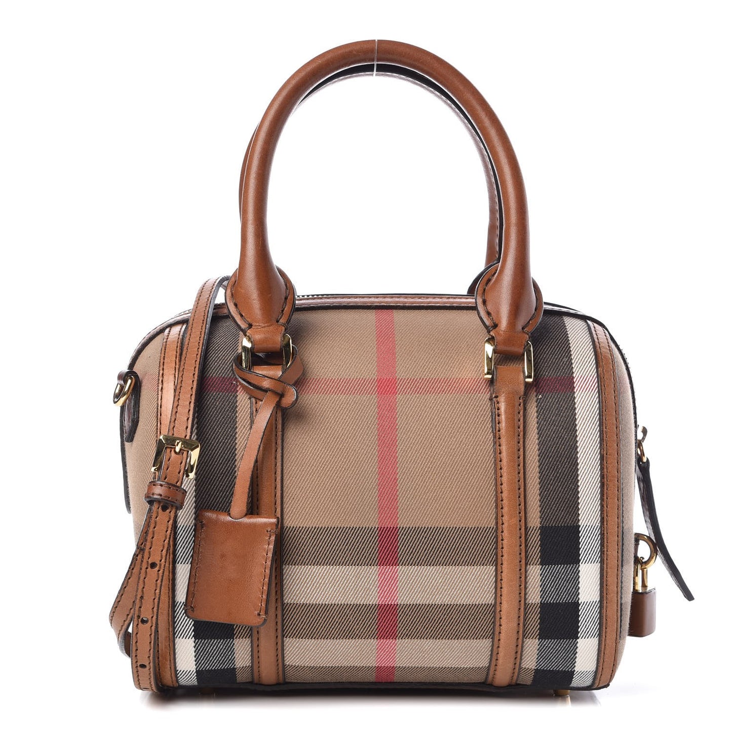 House Check Small Alchester Bowling Bag Brown