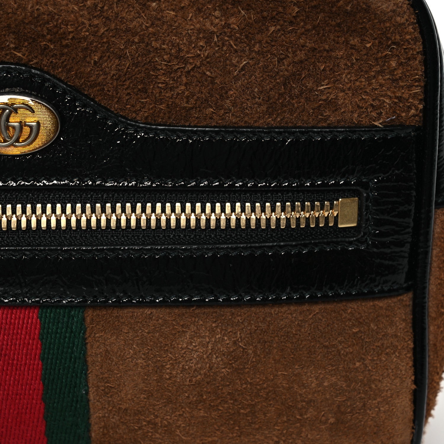 Gucci Suede Small Ophidia Belt Bag 85 34 Brown 7 of 13