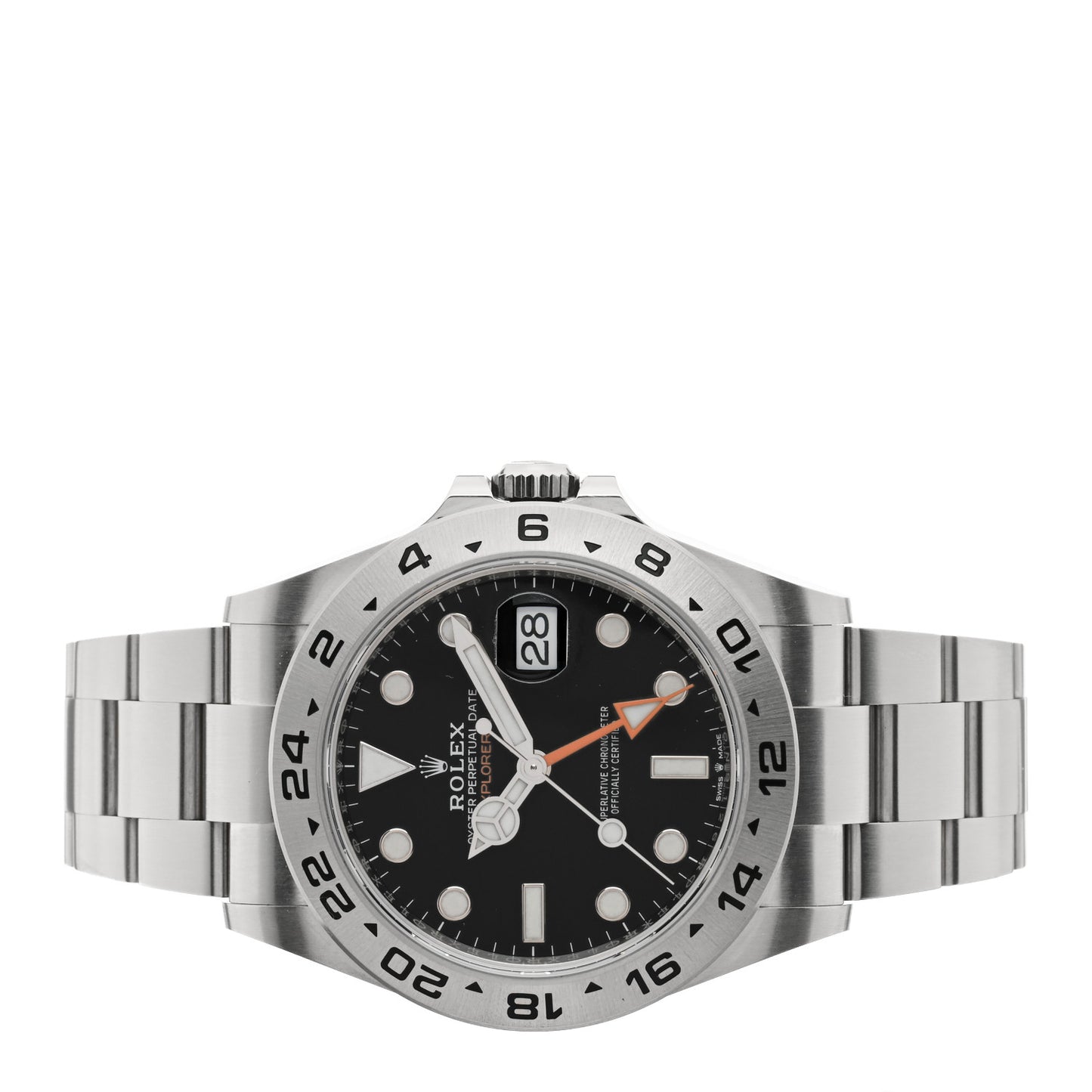 Stainless Steel 42mm Oyster Perpetual Date Explorer II Watch Black 226570