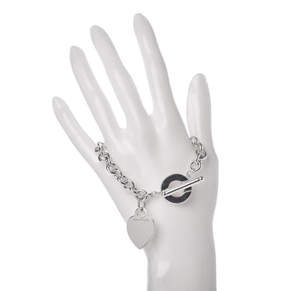 Tiffany Sterling Silver Heart Tag Toggle Bracelet 2 of 4