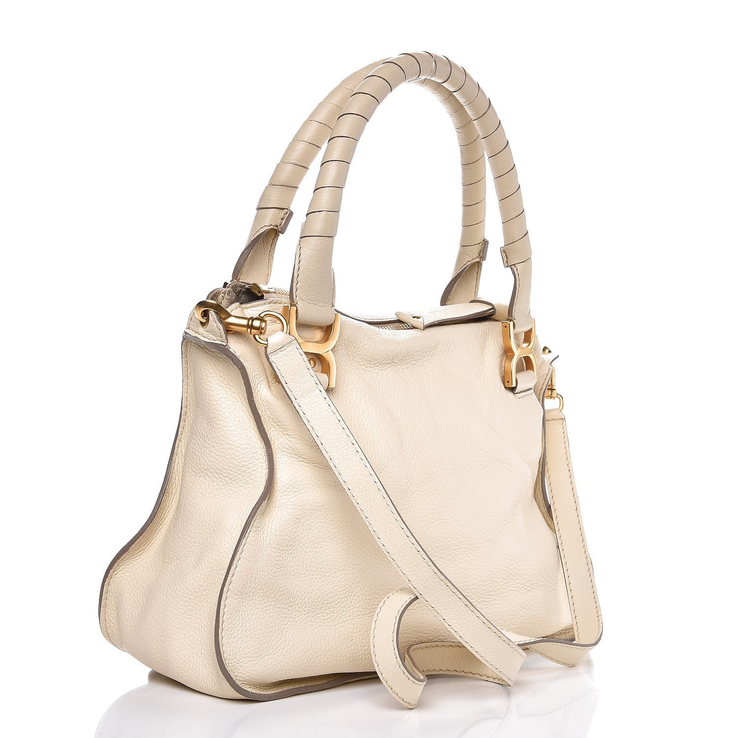 Chloe Calfskin Medium Marcie Satchel Cream 3 of 7
