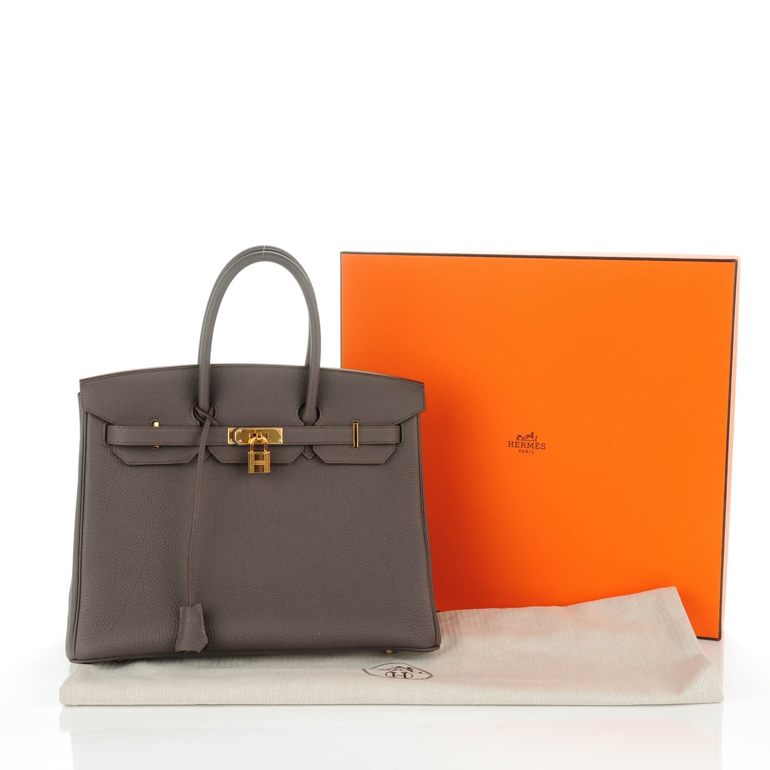 Hermes Togo Birkin 35 Etain 7 of 22