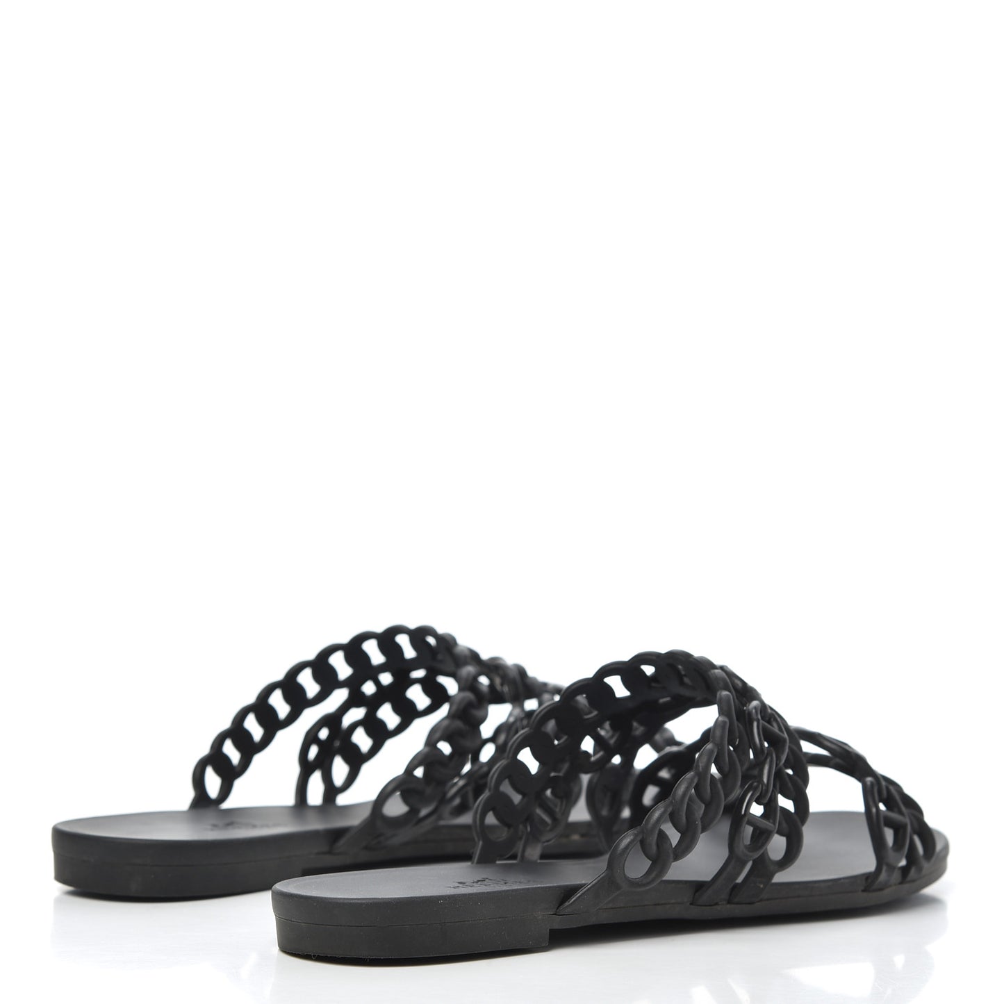 Rubber Chaine d'Ancre Nude Sandals 36 Black