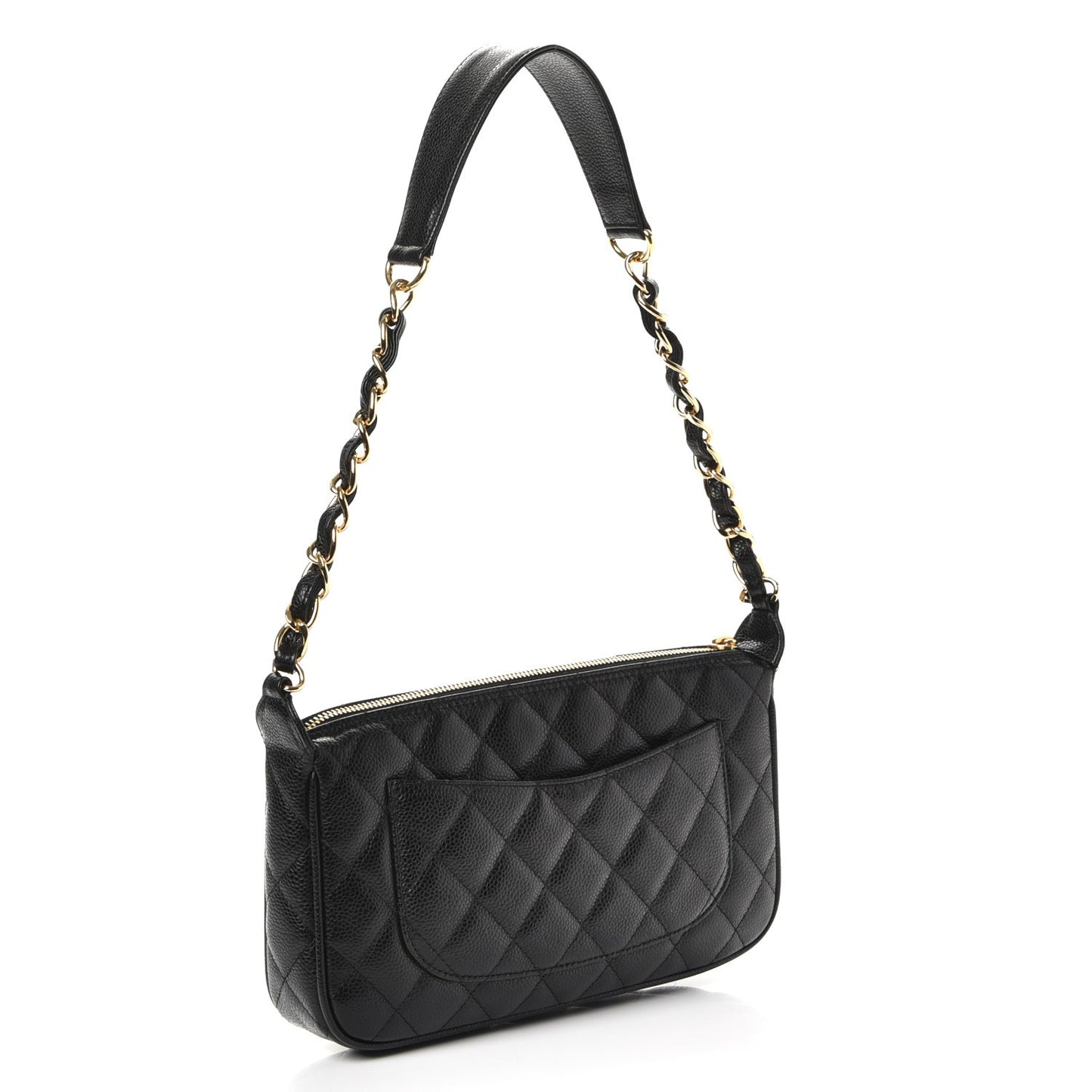 Caviar Quilted Pochette Black