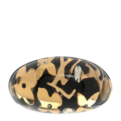 Louis Vuitton Resin Swarovski Crystal Inclusion Ring S 50 5.5 Black 1 of 5