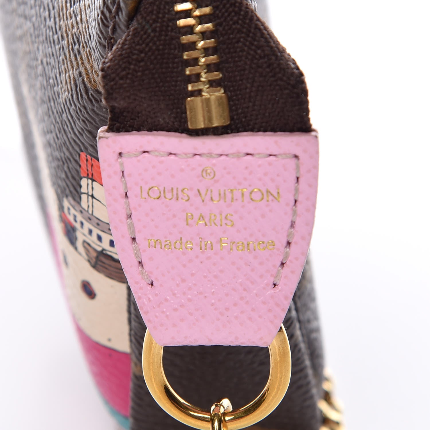 Louis Vuitton Monogram 2016 Christmas Animation Mini Pochette Accessories Rose Ballerine 6 of 8