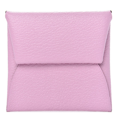 Hermes Chevre Mysore Bastia Coin Purse Mauve Sylvestre 1 of 7