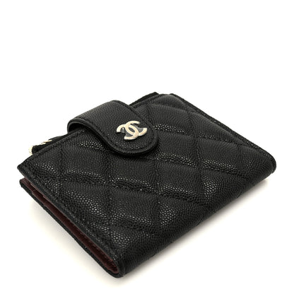 Chanel Caviar Quilted Compact Zipped Pocket Wallet Black 4 of 9