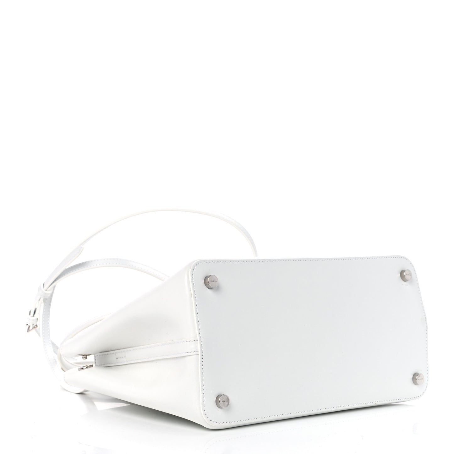 Calfskin Laser Cut Mina 25 Bag White