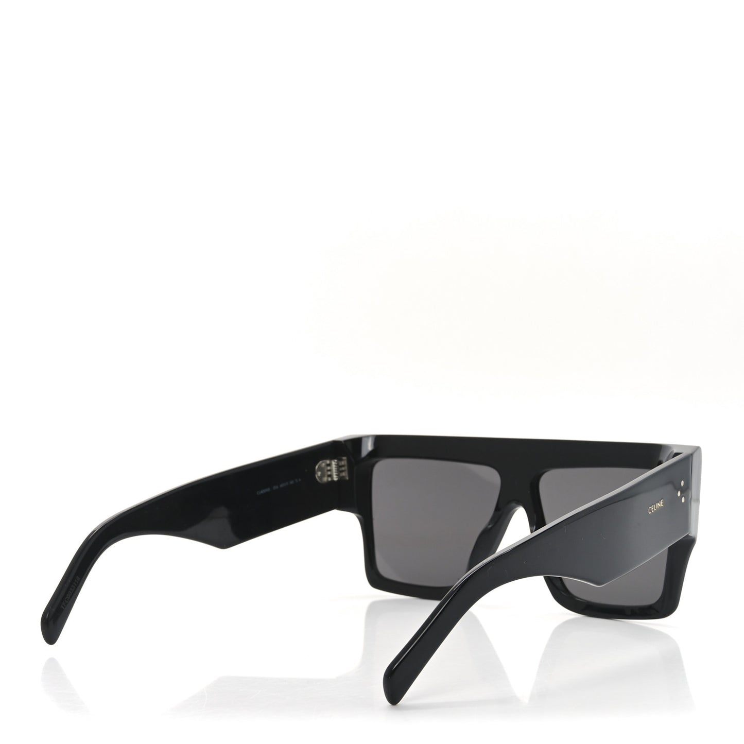 Acetate Flat Top Rectangular Sunglasses CL400921 Black