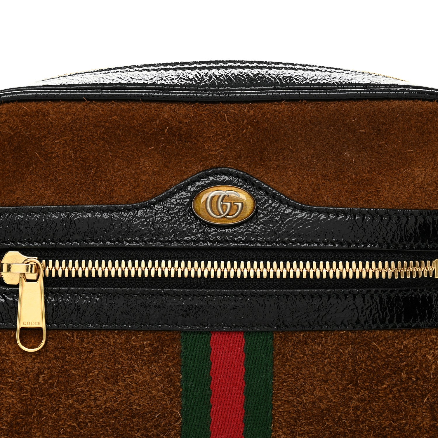 Gucci Suede Small Ophidia Belt Bag 85 34 Brown 8 of 10