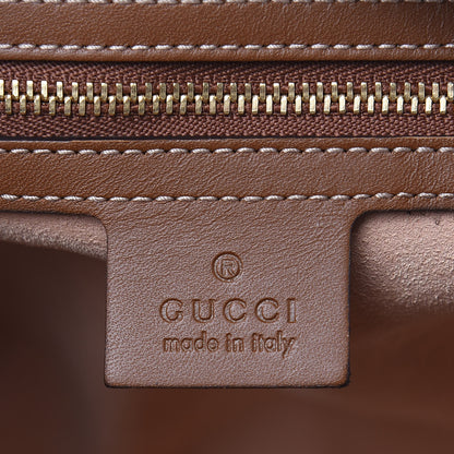 Gucci GG Supreme Monogram Floral Embroidered Small Boston Brown 6 of 11