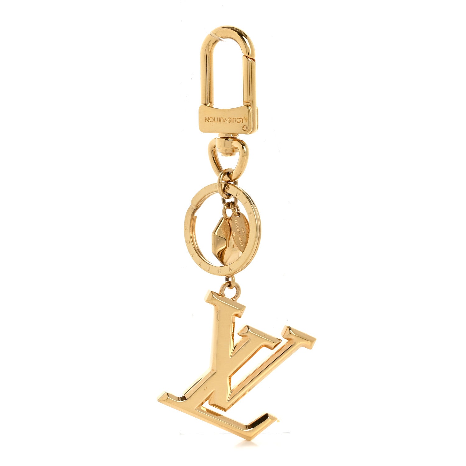 Louis Vuitton LV Facettes Bag Charm Key Holder Gold 1 of 4