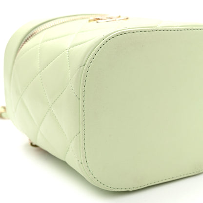 Chanel Lambskin Quilted Trendy Vanity Case Light Green 9 of 11