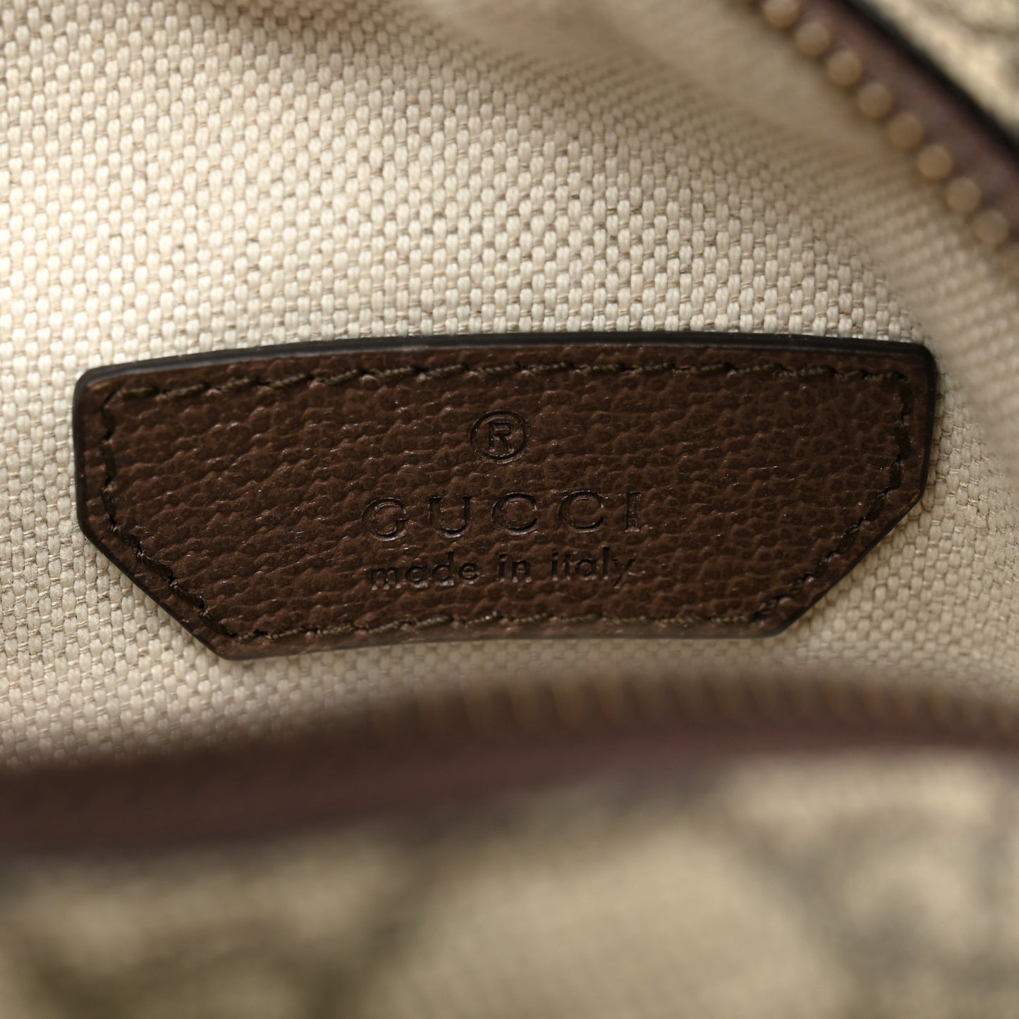 GG Supreme Monogram Web Mini Ophidia Double Zip Messenger Bag Beige New Acero