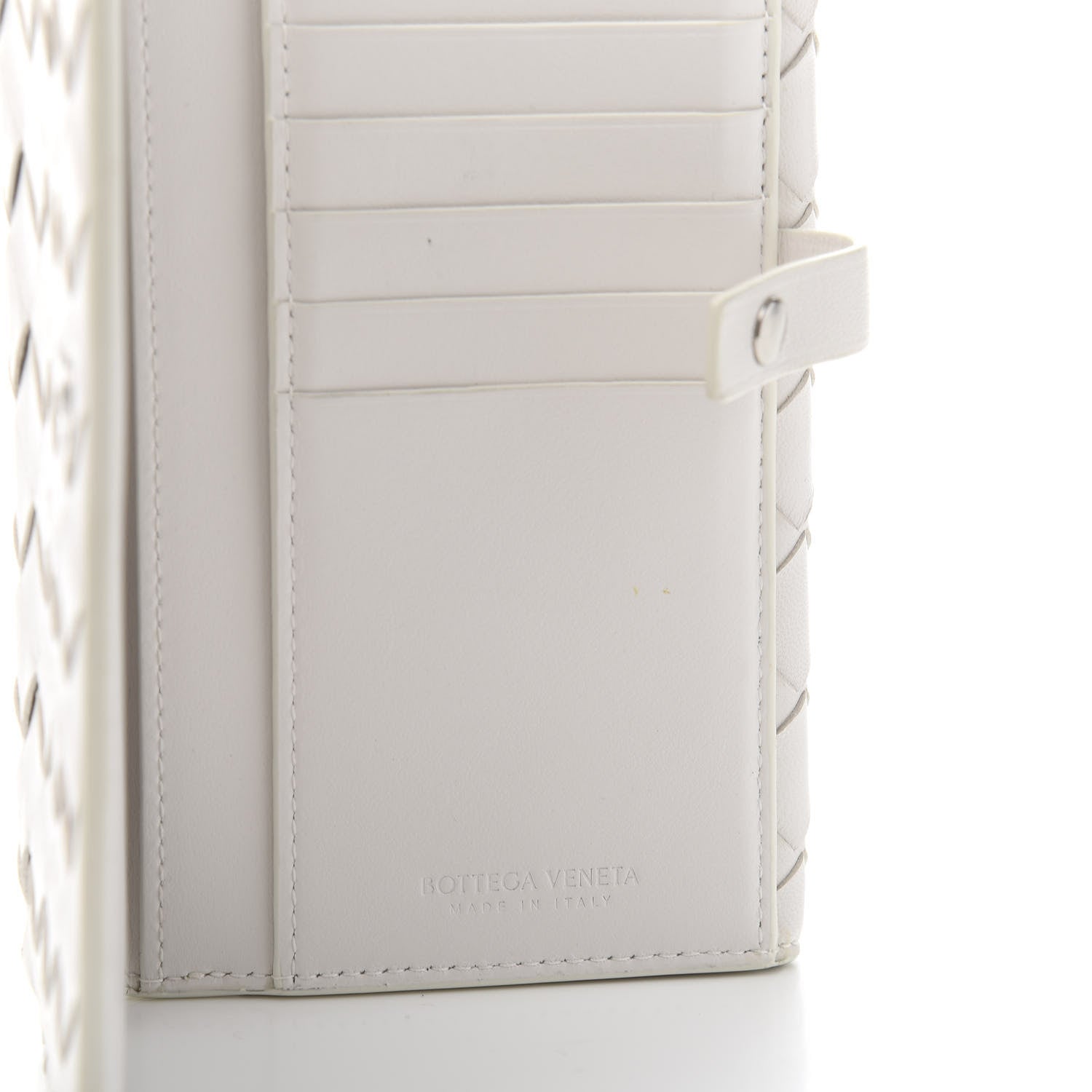 Bottega Veneta Nappa Intrecciato Continental Snap Wallet White 6 of 11
