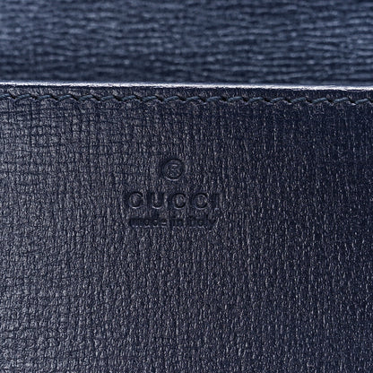 Gucci Lanzo Stretch Cord Azalea Calfskin Horsebit 1955 Wallet On Chain New Mud Blue 6 of 11