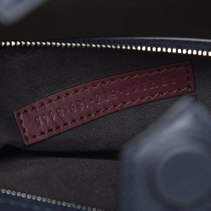 Fendi Vitello Century Opaco F is Fendi Bi-Color Regular Runaway Satchel Blue Notte Bordeaux 7 of 9