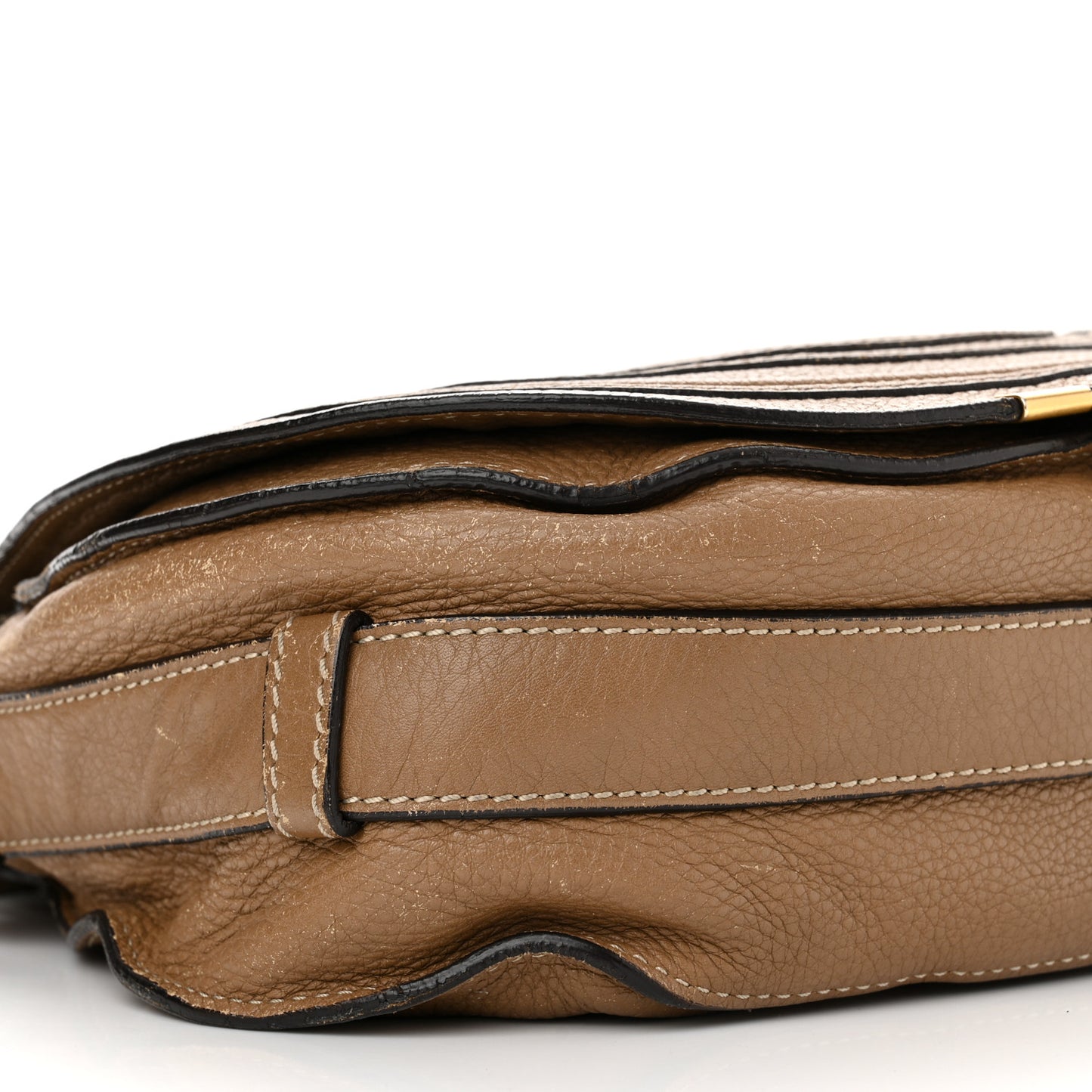 Calfskin Medium Marcie Round Crossbody Bag Nut