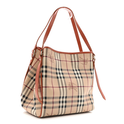 Burberry Haymarket Check Small Canterbury Tote Tangerine 3 of 13