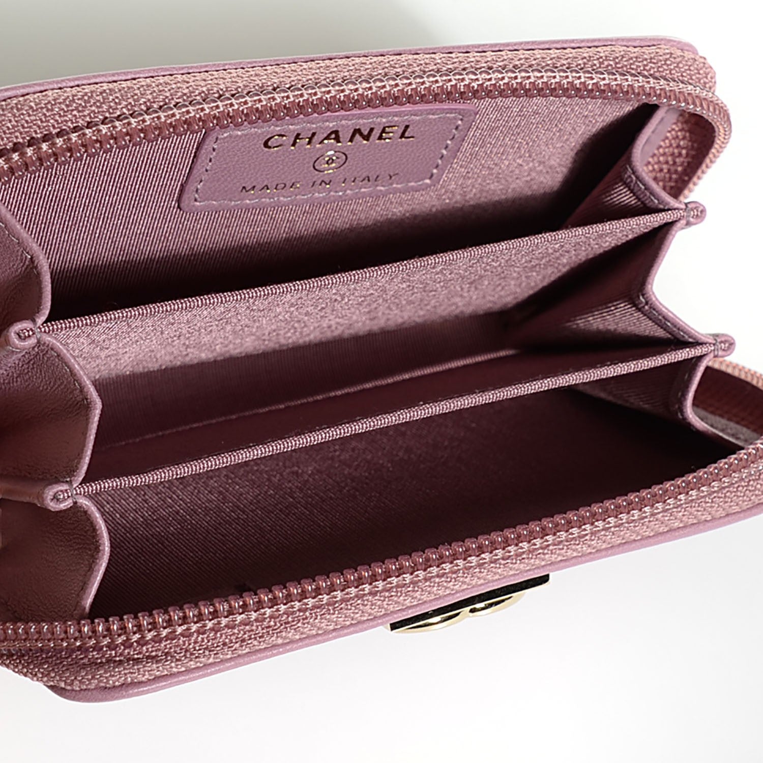 Chanel Lambskin Quilted Boy Zip Around Card Holder Rose 5 of 8