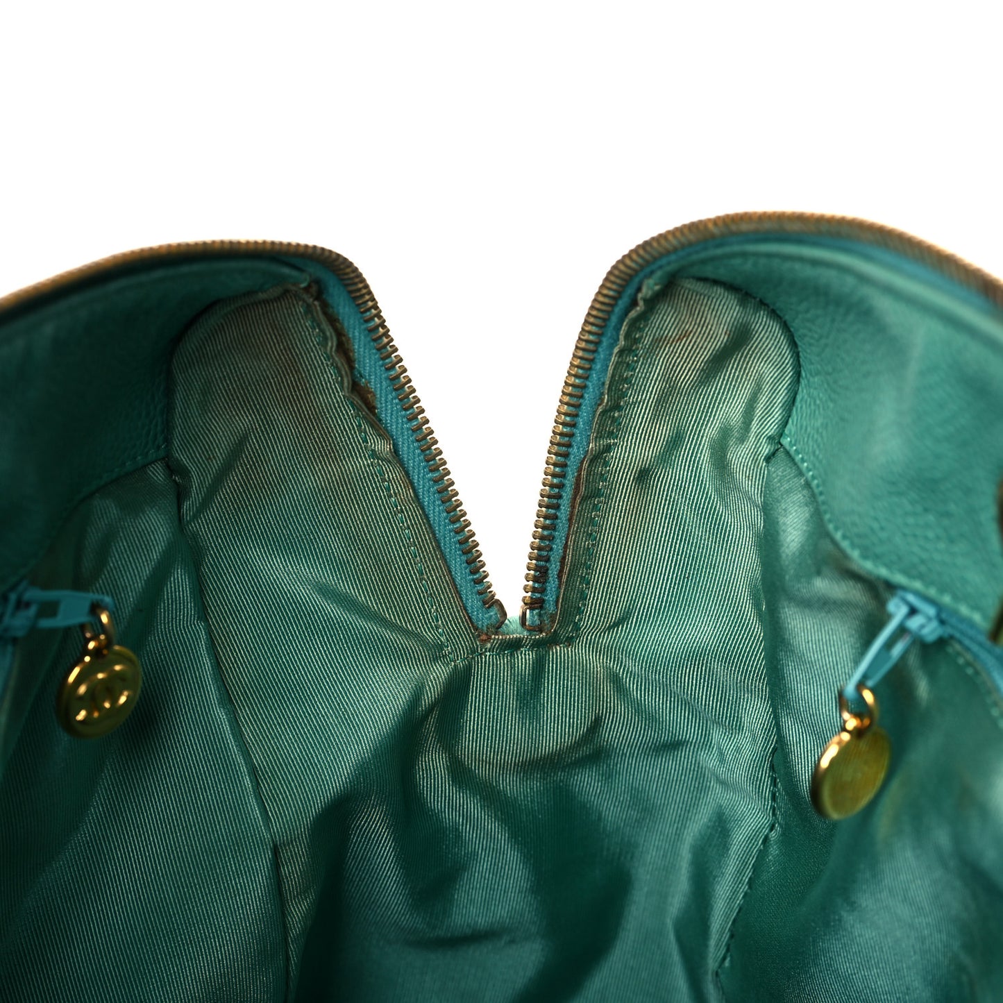 Caviar CC Large Shoulder Bag Green