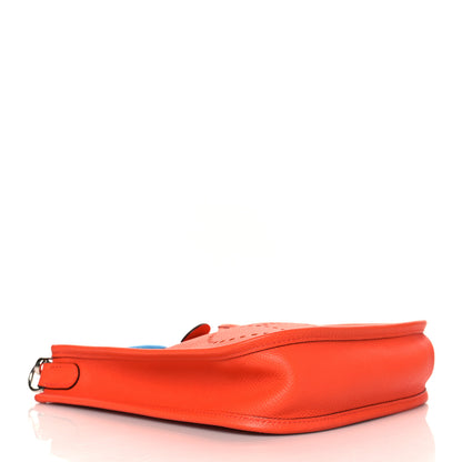 Hermes Epsom Amazone Evelyne TPM Orange Poppy Bleu Zanzibar 4 of 11