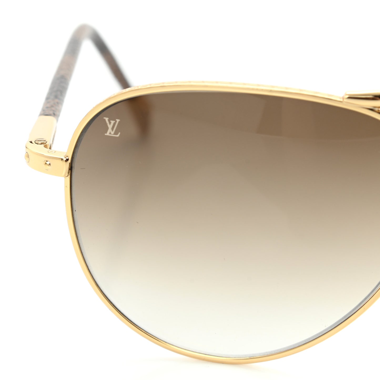 Damier Ebene Conspiration Pilote Aviator Sunglasses Z0202U Gold