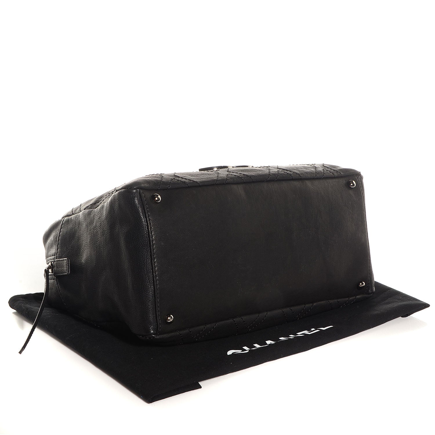 Chanel Calfskin Large Diamond Stitch Tote Black 4 of 7