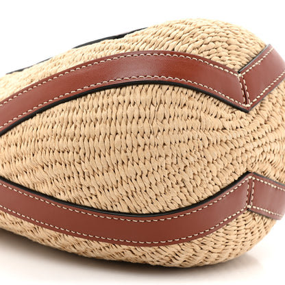 Chloe X MIFUKO Raffia Calfskin Basket Shoulder Bag Brown 10 of 10