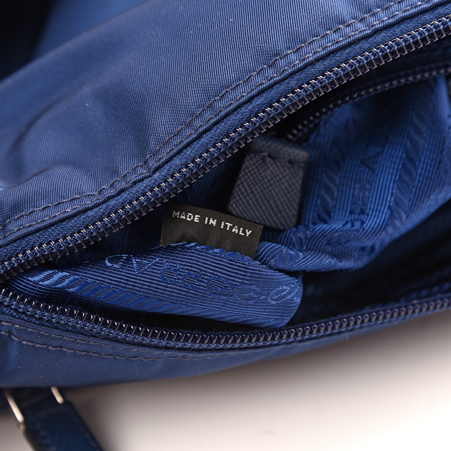 Prada Nylon Vela Saffiano Flat Messenger Bag Royal 8 of 11