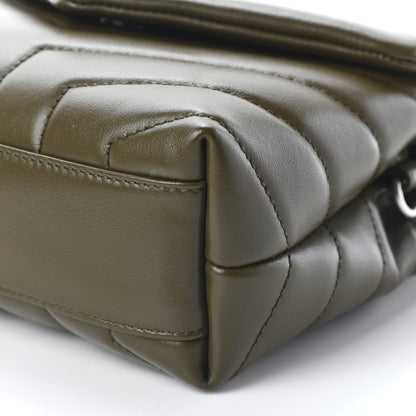 Saint Laurent Calfskin Y Quilted Monogram Toy Loulou Crossbody Bag Military Olive 7 of 7