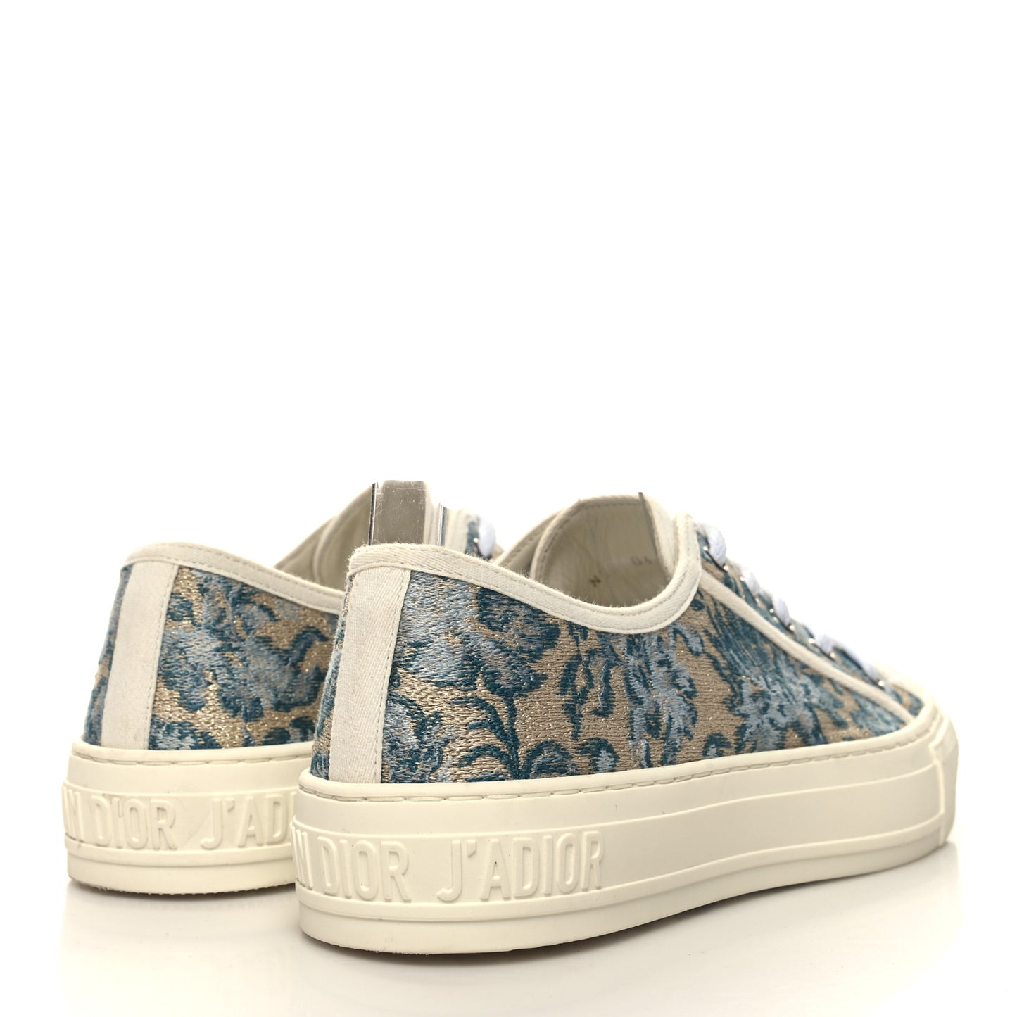 Canvas Floral Embroidered Womens Walk'N'Dior Low Top Sneakers 38 Duck Blue