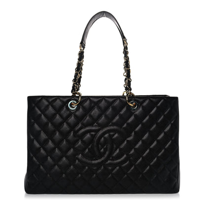 Chanel Caviar Quilted XL Grand Shopping Tote GST Black 1 of 11