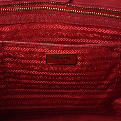 Prada Saffiano Lux Large Tote Fuoco 8 of 10