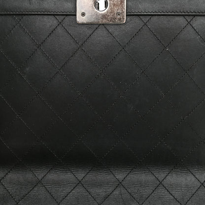 Chanel Shearling Iridescent Calfskin Medium Boy Flap Black Grey 11 of 13