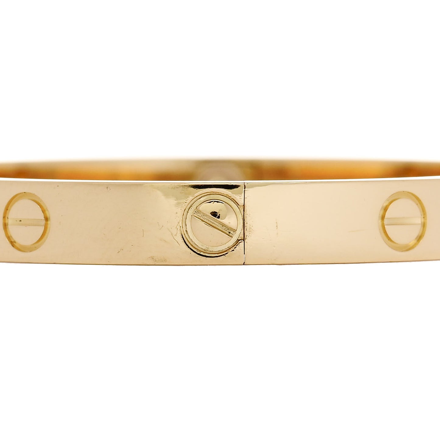 18K Yellow Gold 4 Diamond LOVE Bracelet 17