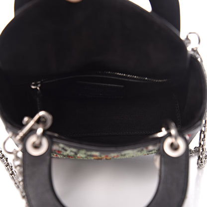 Christian Dior Smooth Calfskin Embroidered Mini Lady Dior Black Multicolor 5 of 11