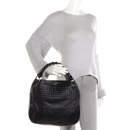 Bottega Veneta Cervo Intrecciato Shoulder Bag Nero Black 2 of 8