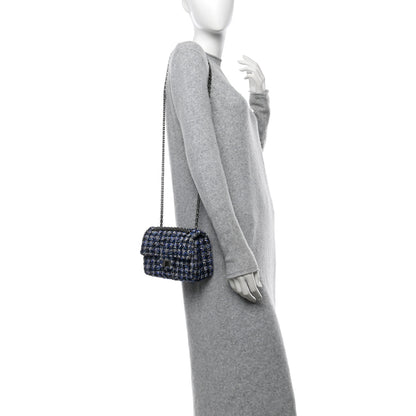 Chanel Tweed Quilted 2.55 Reissue Mini Flap Blue 2 of 11