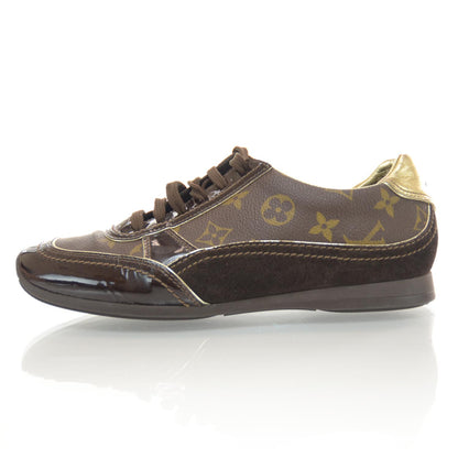 Louis Vuitton Suede Patent Monogram Speeding Sneakers 38.5 1 of 6