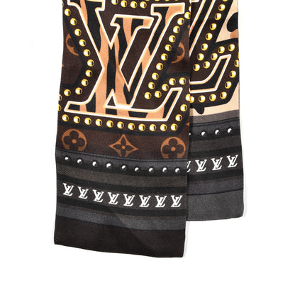 Louis Vuitton Silk Monogram LV World Bandeau Brown 2 of 3
