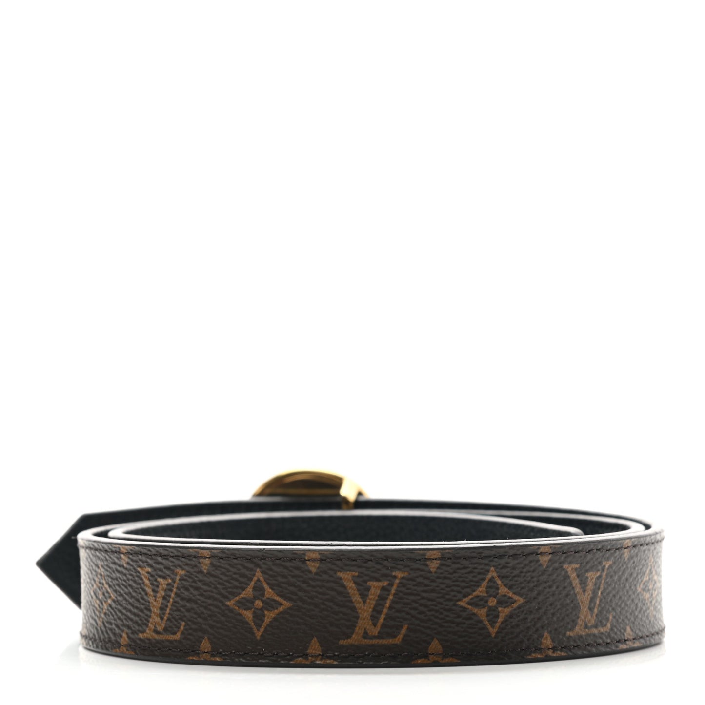 Calfskin Monogram 25mm LV Circle Reversible Belt 90 36 Black